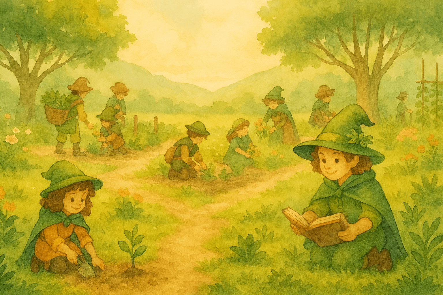 Story Garden - Children planting and growing stories